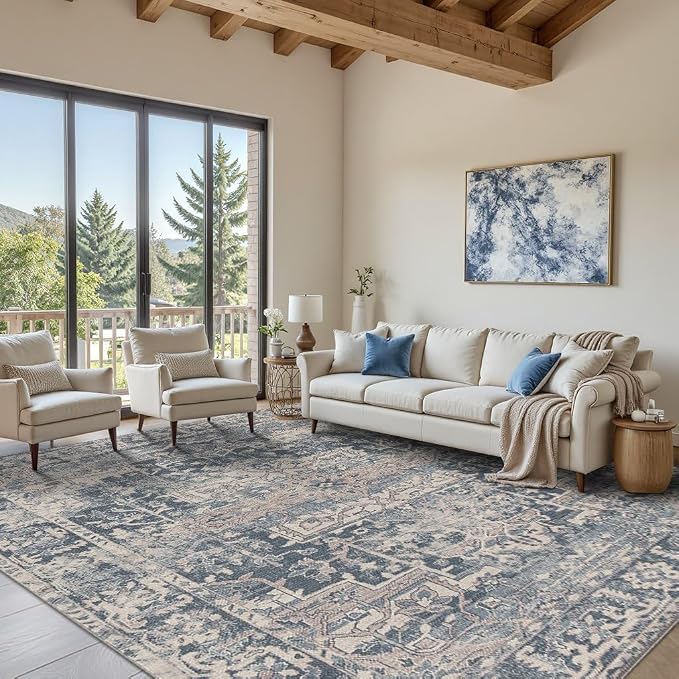 Rugxara 8x10 Area Rugs for Living Room Bedroom, Large Washable Rug, Non Slip & - Image 3