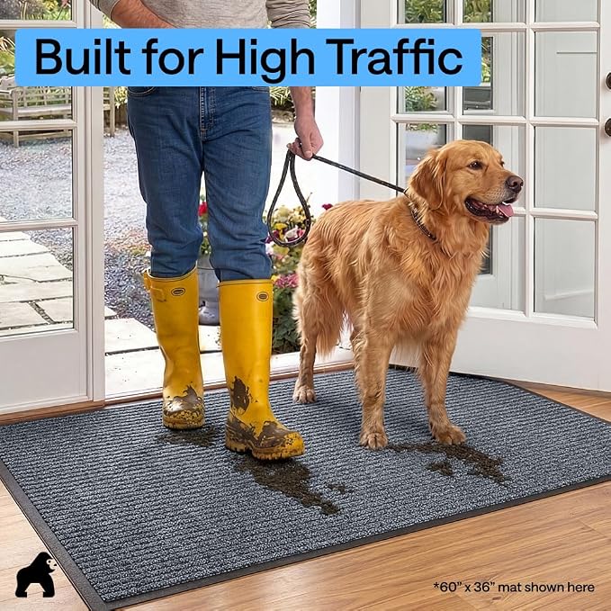 GORILLA GRIP Waterproof Traffic Guard Door Mat, Heavy Duty Entryway Mats - Image 7