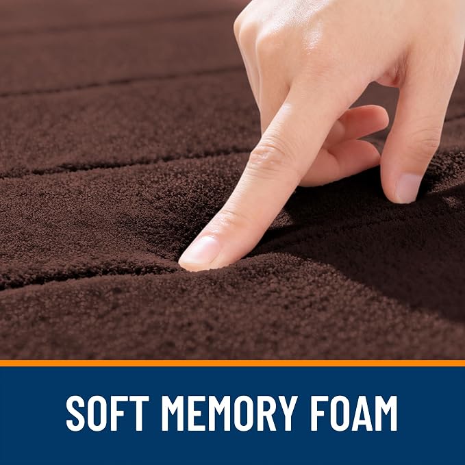 OLANLY Memory Foam Bath Mat 24x16, Super Soft Absorbent Bathroom Rugs, Quick Dry - Image 5