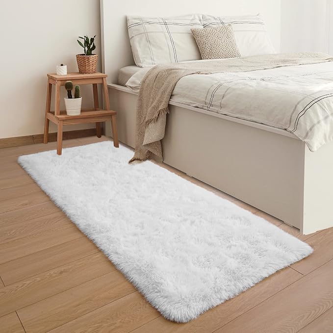 YJ.GWL Soft Runner Rug for Bedroom Living Room Plush Fluffy Rugs 2x6 Feet - Image 7