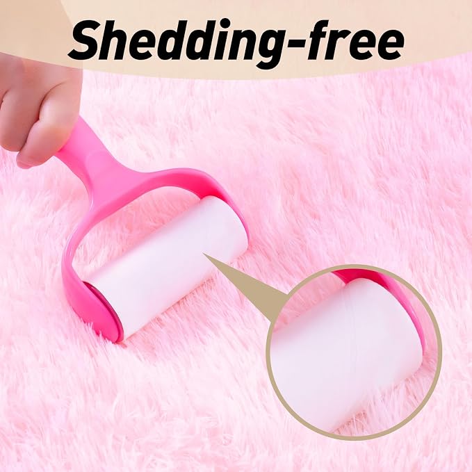 Mugorn Pink Fluffy Soft Rugs for Girls Bedroom, 2x3 Ft Small Shaggy Area Rugs - Image 4