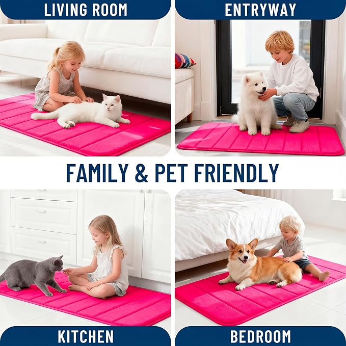 OLANLY Memory Foam Bath Mat 44x24, Super Soft Absorbent Bathroom Rugs, Quick Dry - Image 9