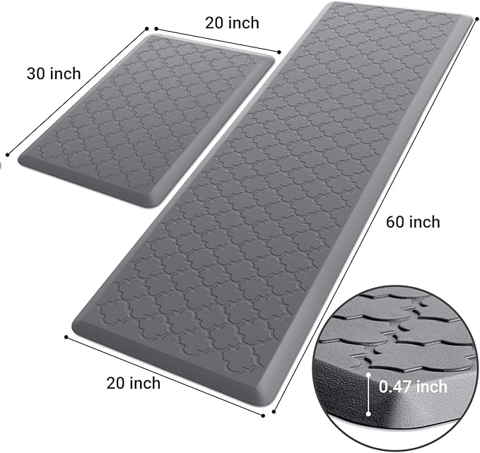 Kitchen Mat Cushioned Anti-Fatigue Floor Mat Water Resistant Non-Skid Kitchen - Image 2