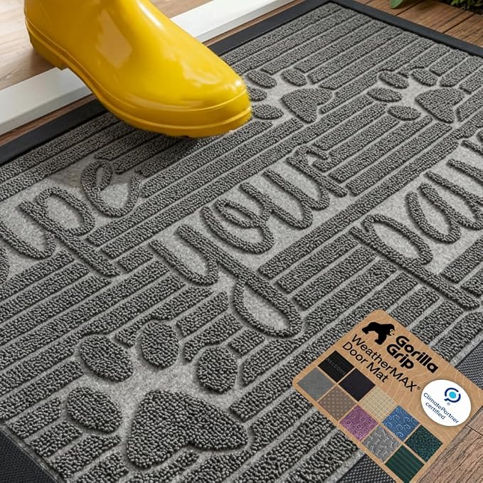 GORILLA GRIP 100% Waterproof All-Season WeatherMAX Doormat 35x23, US Designed by Unknown