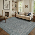 Area Rugs 5x7, Washable Rugs for Living Room, Vintage Boho Light Blue Rug for by Rugxara