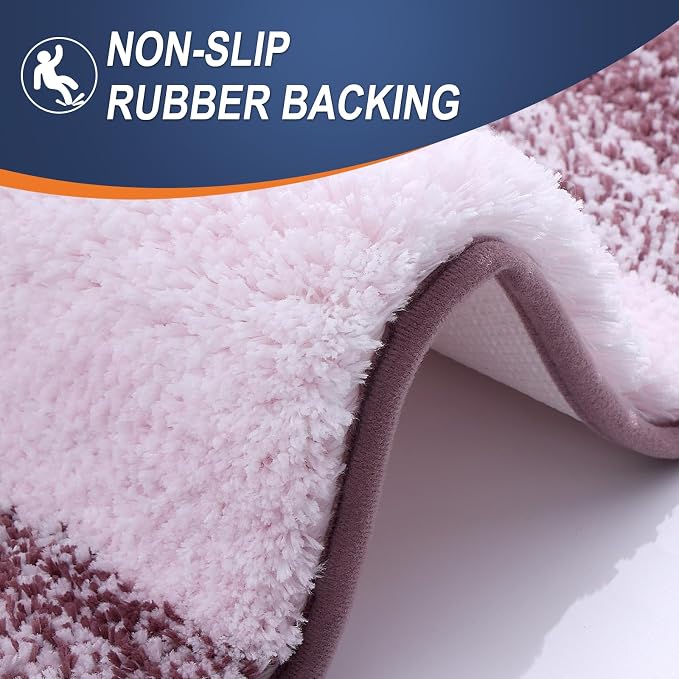 OLANLY Small Bathroom Rugs Mat 24x16, Extra Soft Absorbent Microfiber Bath Rugs - Image 5