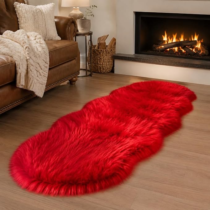 EasyJoy Ultra Soft Faux Fur Rug Fluffy Sheepskin Rug - Image 3
