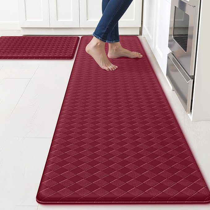 TranquilRelax 2-Piece Anti-Fatigue Kitchen Mats, Cushioned Non-Slip Waterproof by Unknown