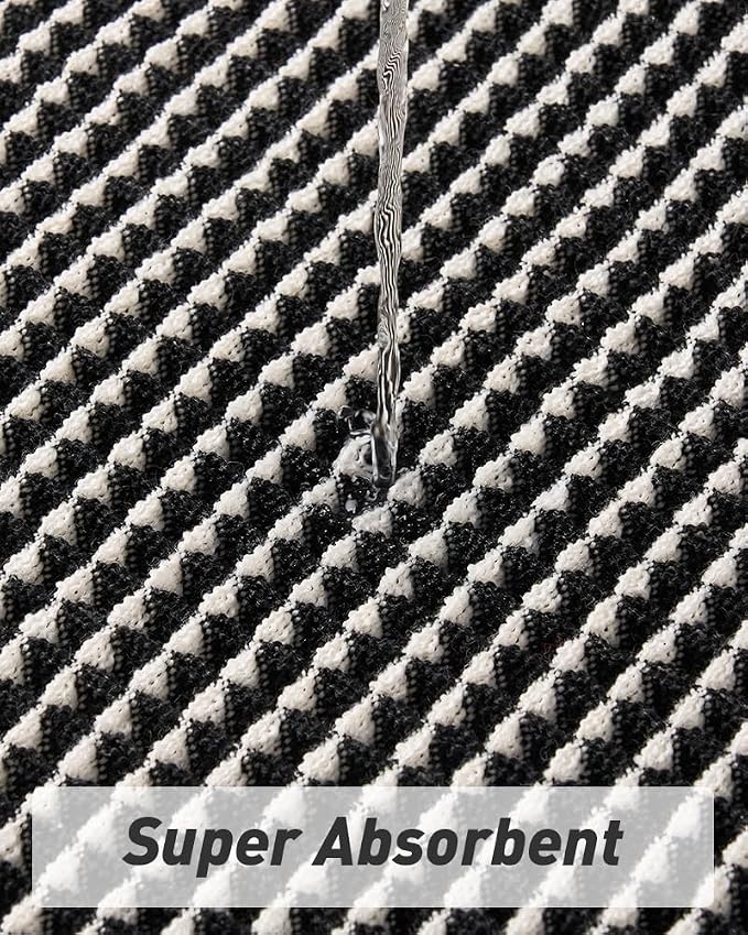 AMOAMI Upgraded Waffle Runner Rug Super Absorbent Non Slip Bath Mats - Image 3
