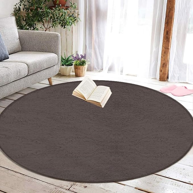 Home Decor Non Slip Kitchen Office Circle Rug, Machine Washable Modern Round - Image 5