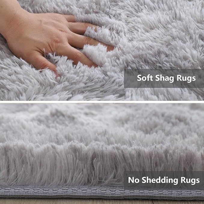 Shag Area Rugs for Bedroom Living Room, 8X10 Ultra Soft Fluffy Area Rugs for - Image 4