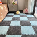 12pcs Carpet Squares Puzzle Floor Mat, Plush Interlocking Carpet Tiles by Unknown