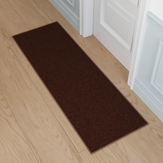 Ottomanson Hallway Runner Rug 1'10" x 6' Non Slip Solid Area Rugs Easy to Clean - Image 9