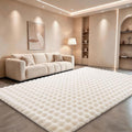 Creamy White Rabbit Plush Rug 8'x10', Fluffy Faux Fur Shaggy Area Rug by CHOVY