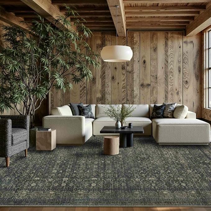 9x12 Washable Area Rug for Living Room, Extra Large, Durable Low Pile Non Slip - Image 2