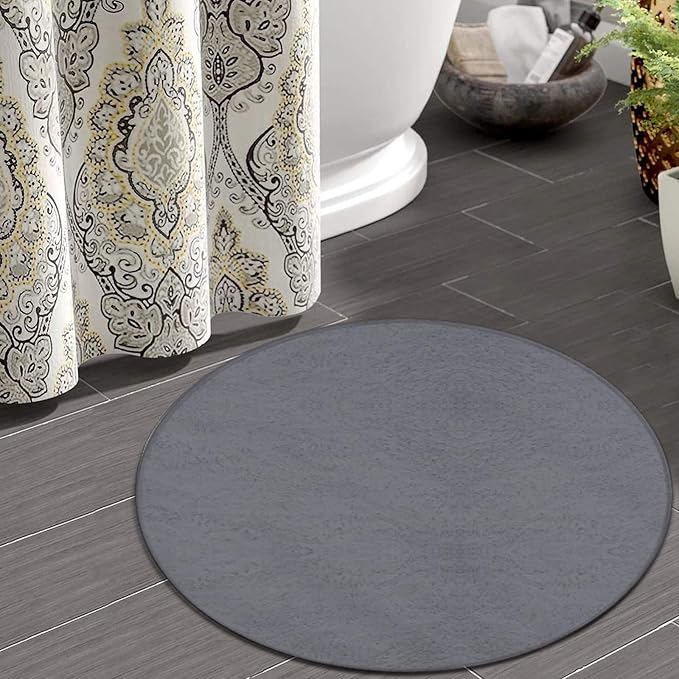 Large Round Area Rug Home Decor Modern Bathroom Rug Kitchen Office Circle Rug - Image 4