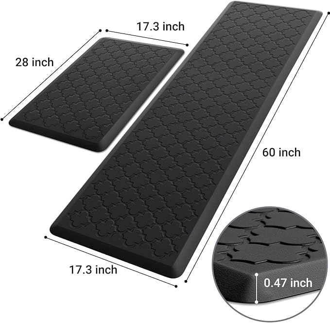 Kitchen Mat Cushioned Anti-Fatigue Floor Mat Water Resistant Non-Skid Kitchen - Image 2