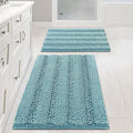 H.VERSAILTEX Extra Thick Chenille Striped Pattern Bath Rugs by HVERSAILTEX