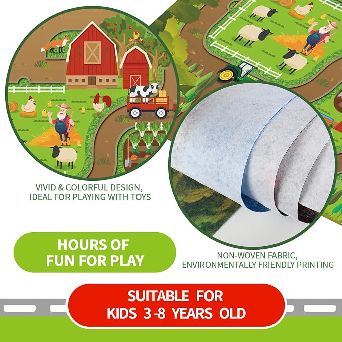 Oriate Kids Toy Dream Mat Happy Farm Activity Playmat, Parent-Child Interaction - Image 4