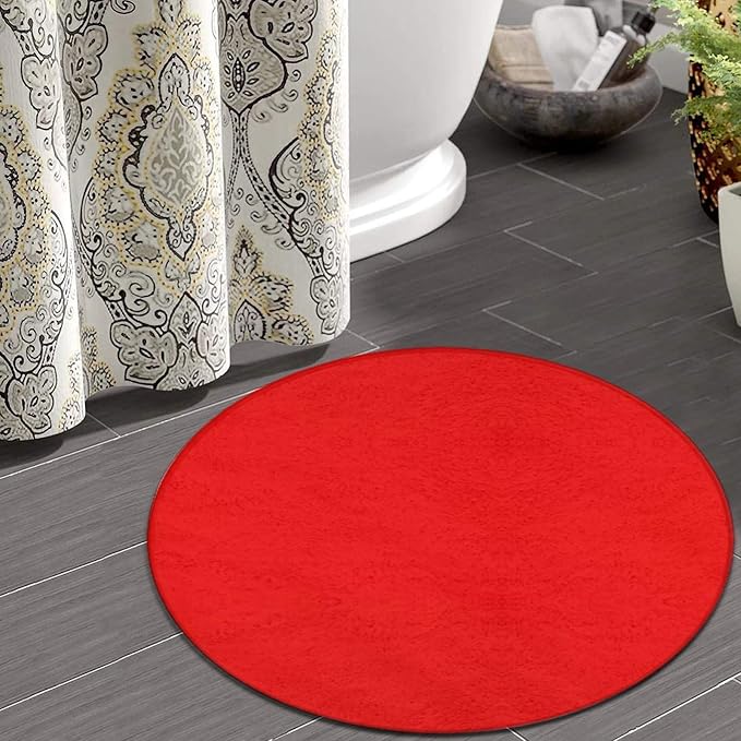 Large Round Area Rug Home Decor Modern Bathroom Rug Kitchen Office Circle Rug - Image 4