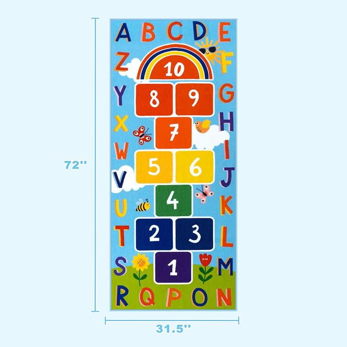 STARUIA Washable Hopscotch Kids Rug - Image 3