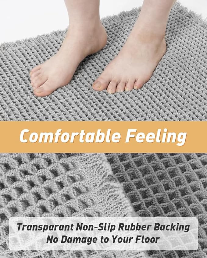 Upgraded Waffle Runner Rug Super Absorbent Non Slip Bath Mats - Image 3