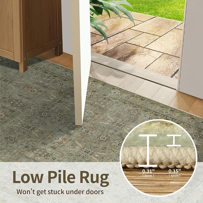 Rugxara Entryway Rug Door Mat, Washable Samll 2x3 Rug, Boho Front Door Mat - Image 6