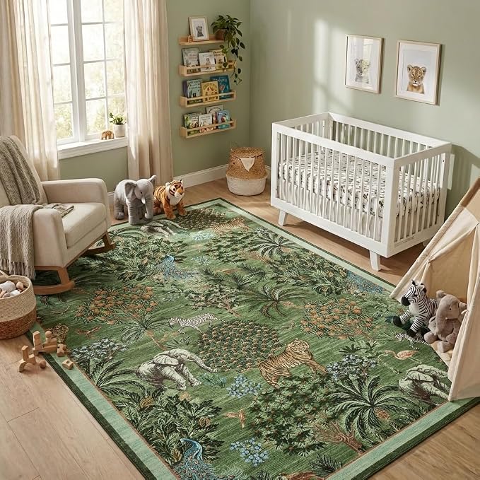 GarveeHome Jungle 8x10 Area Rug Washable Rugs - Image 4