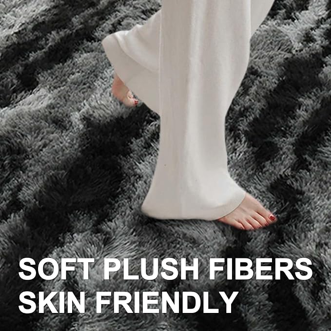 Area Rugs for Living Room, 6x9 Feet Soft Fluffy Shagg Plush Rug High Pile Large - Image 4