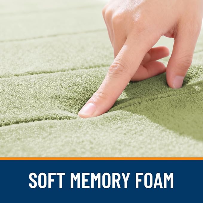 OLANLY Memory Foam Long Bathroom Rugs Runner 47x17, Super Soft Absorbent Bath - Image 5