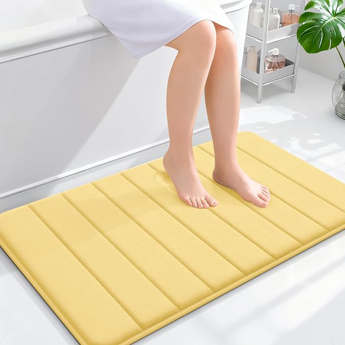 OLANLY Memory Foam Bath Mat 36x24, Super Soft Absorbent Bathroom Rugs, Quick Dry by OLANLY