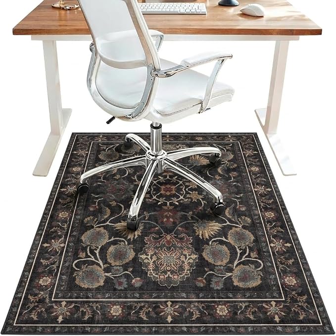 48"x72" Office Chair Mat for Hardwood Tile Floor, Under Desk Carpet Protector by BESBLEE