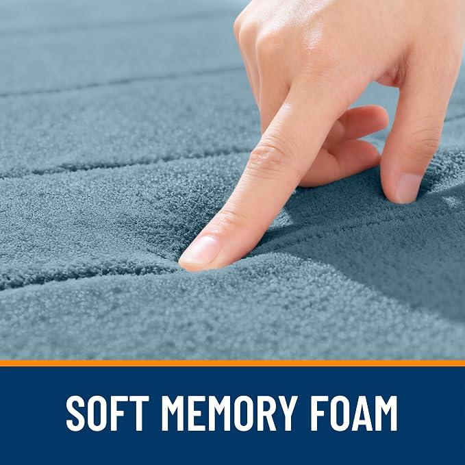 OLANLY Memory Foam Long Bathroom Rugs Runner 47x24, Super Soft Absorbent Bath - Image 5