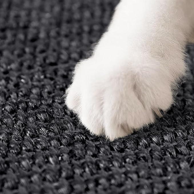 Graciadeco Black Cat Scratching Mat Sisal, 2 Packs Sisal Fabric Large Cat - Image 4