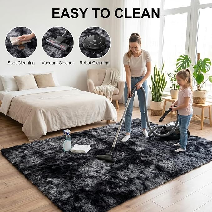 Mugorn 4x6 Rugs for Living Room, Large Fluffy Area Rugs for Bedroom, Soft - Image 5