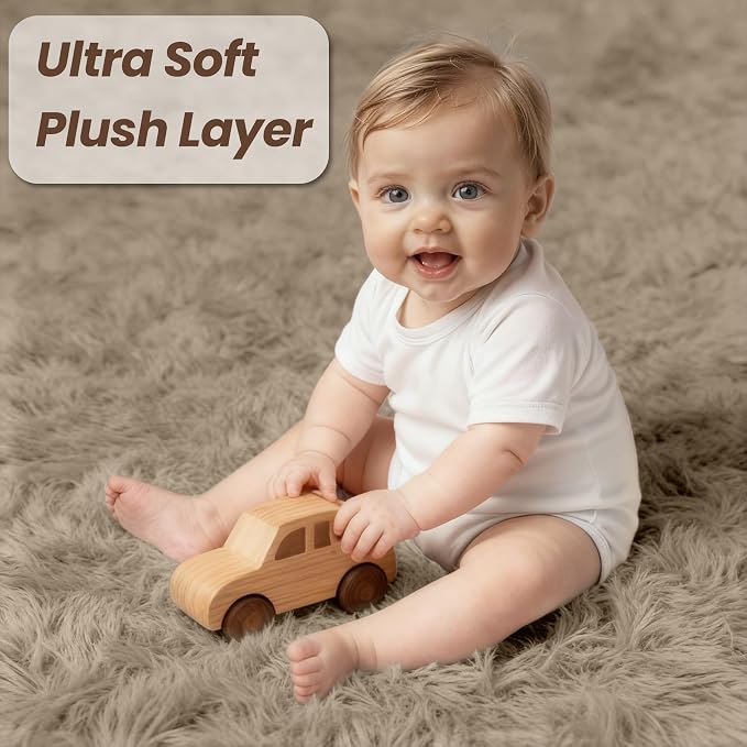 4x6 Area Rug for Living Room, Ultra Soft Fluffy Shag Rugs for Bedroom, Non-Slip - Image 8