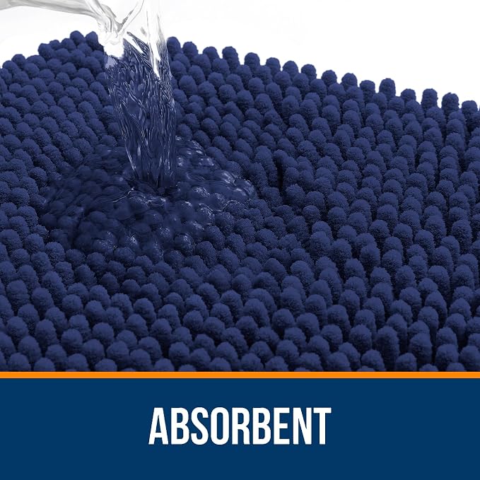 OLANLY Toilet Rugs U-Shaped 24x20, Extra Soft Absorbent Chenille Contour - Image 4