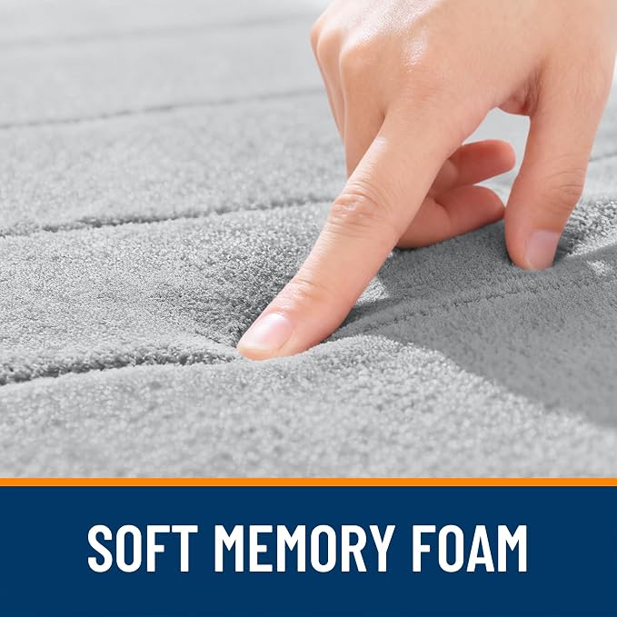 OLANLY Memory Foam Bath Mat 30x20, Super Soft Absorbent Bathroom Rugs, Quick Dry - Image 5