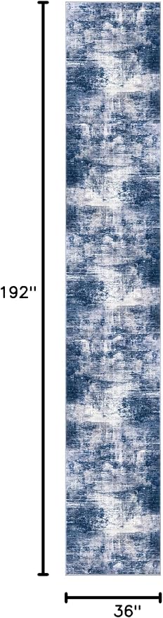IOHOUZE Abstract Runner Rug 3x16 Ft Washable Runners - Image 2