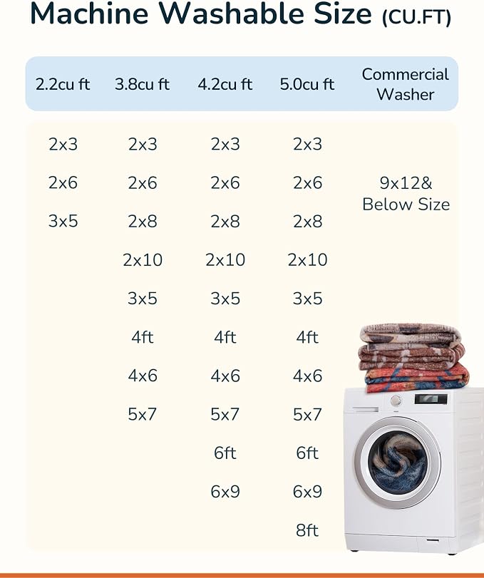 BESTSWEETIE Area Rug 4x6 Rug Machine Washable Non-Slip Low Pile Print Pattern - Image 4