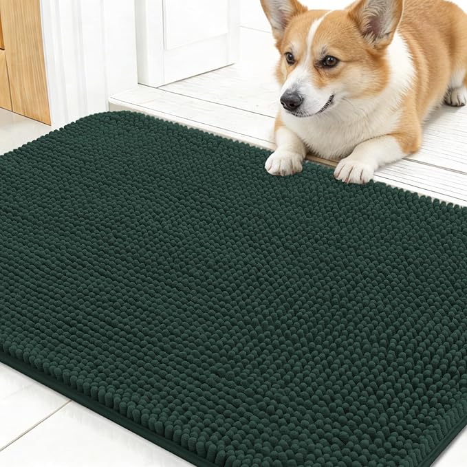 OLANLY Dog Door Mat for Muddy Paws 30x17, Absorbs Moisture and Dirt, Absorbent by OLANLY