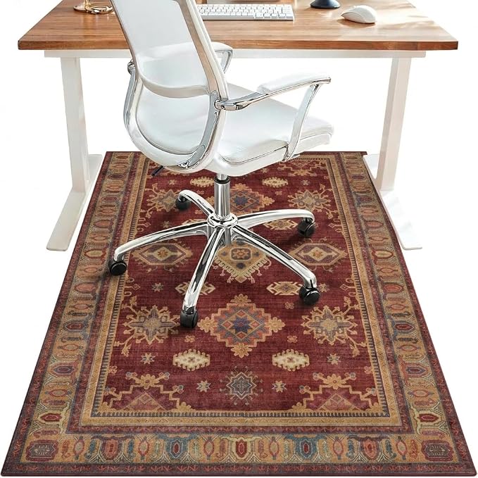 48"x60" Office Chair Mat for Hardwood Tile Floor, Under Desk Carpet Protector by BESBLEE