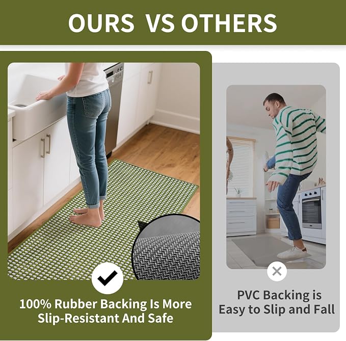 YDKGL Kitchen Runner Rugs Non Slip Washable, Super Absorbent Soft Chenille - Image 6