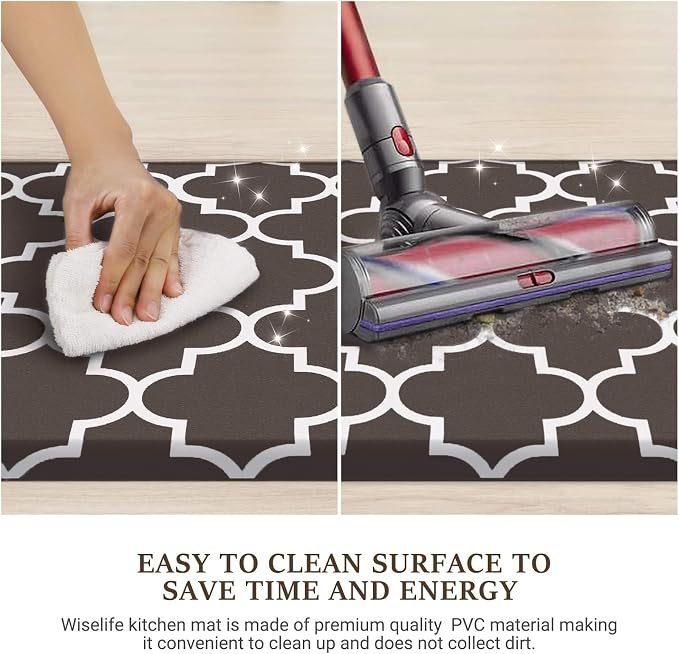 WISELIFE Kitchen Mat Cushioned Anti-Fatigue Rug, 17.3"x 28", Non Slip - Image 5