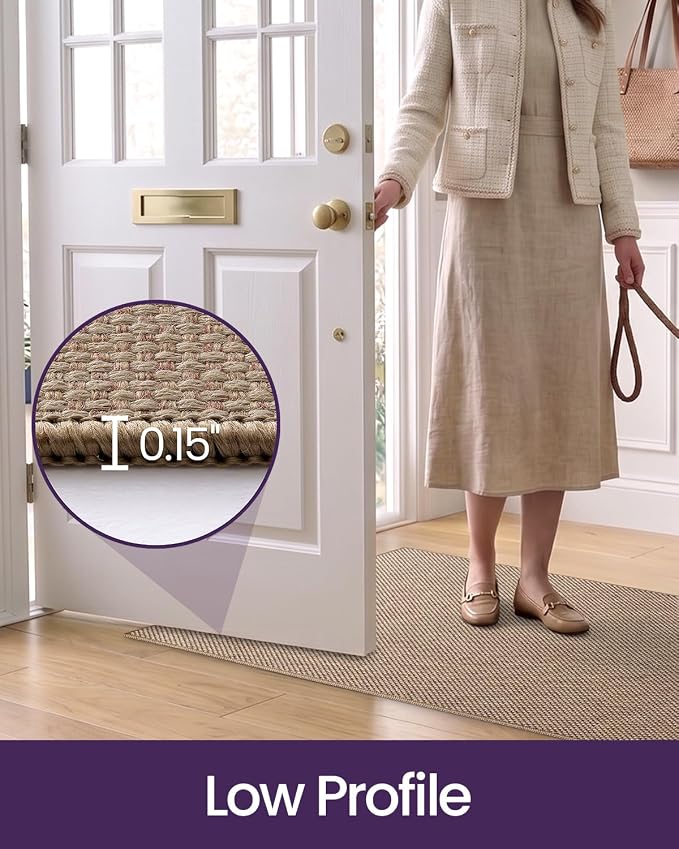 DEXI Hallway Runner Rug 2'4"x8', Non Slip Rubber Backed Runners Carpet - Image 4