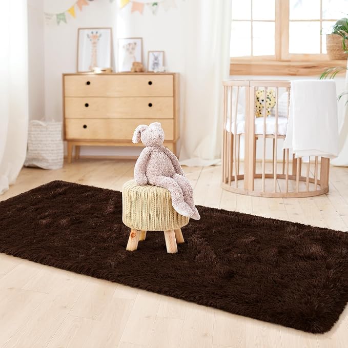 LOCHAS Ultra Soft Indoor Modern Area Rugs 2x6, Fluffy Living Room Carpets - Image 3