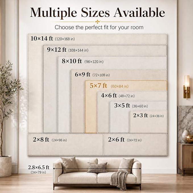 DCX Abstract Area Rug 6x9, Washable Brown Modern Rug - Image 2