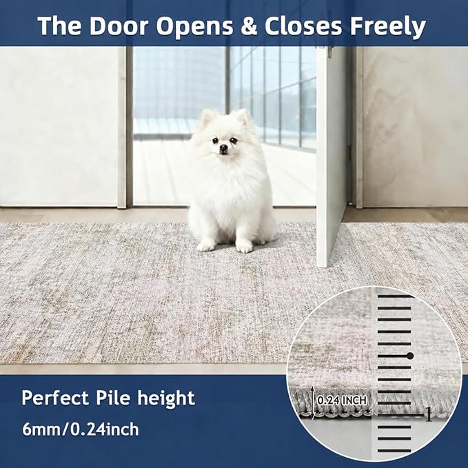 Washable Runners for Hallway 2x6 Runner Rug, Ultra-Thin Kitchen Runner Rugs - Image 5