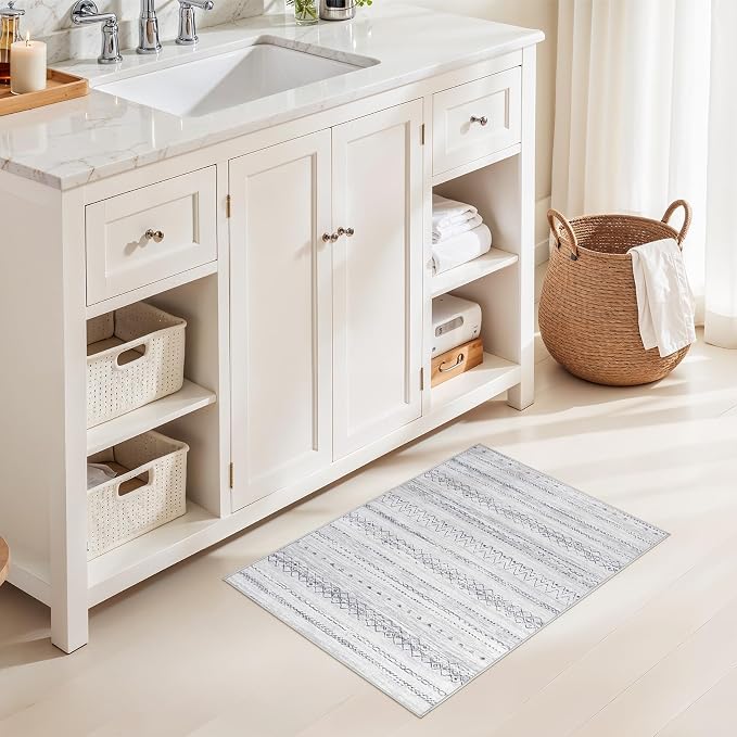 cotiled Washable 2x3 Entryway Rug: Washable Boho Rugs - Image 5