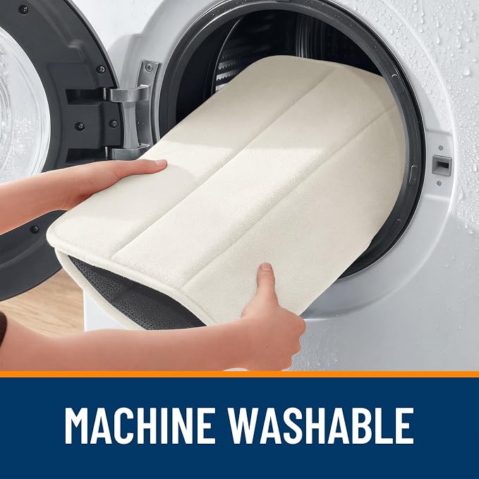 OLANLY Memory Foam Bath Mat 35x24, Super Soft Absorbent Bathroom Rugs, Quick Dry - Image 8